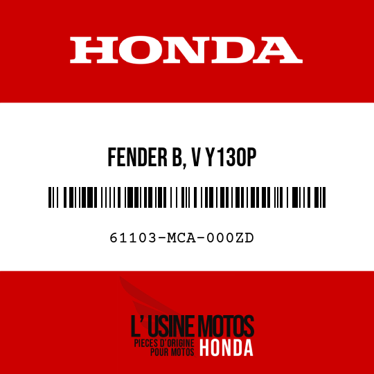 image de 61103-MCA-000ZD FENDER B, V Y130P 