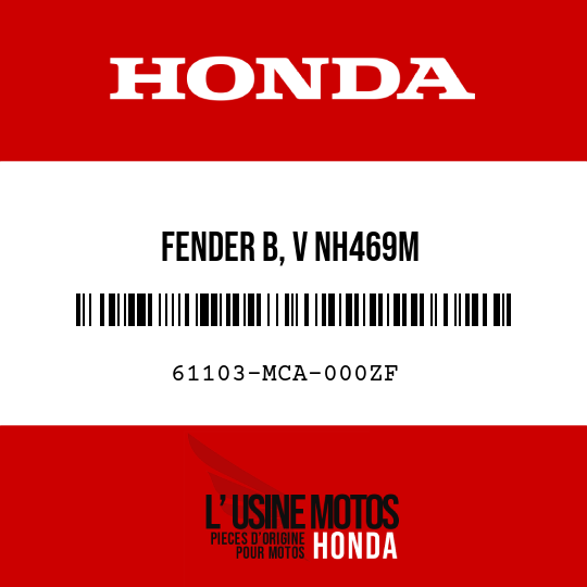 image de 61103-MCA-000ZF FENDER B, V NH469M 