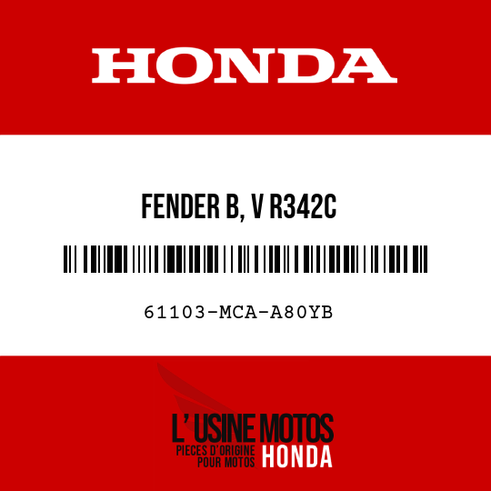 image de 61103-MCA-A80YB FENDER B, V R342C