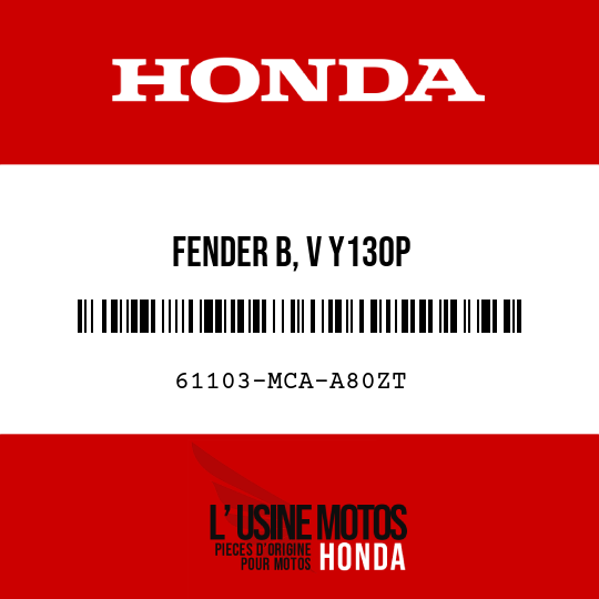 image de 61103-MCA-A80ZT FENDER B, V Y130P