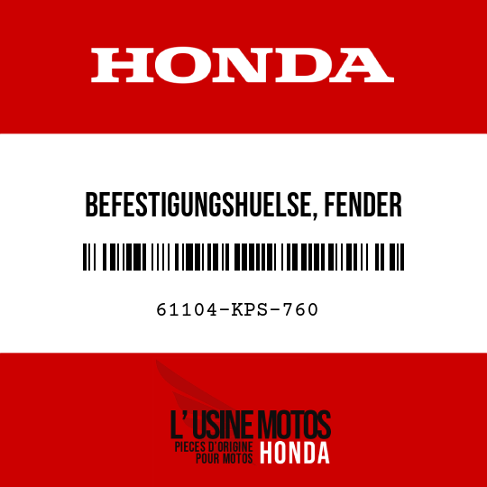 image de 61104-KPS-760 BEFESTIGUNGSHUELSE, FENDER