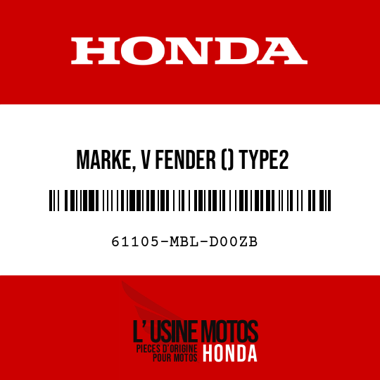 image de 61105-MBL-D00ZB MARKE, V FENDER () TYPE2
