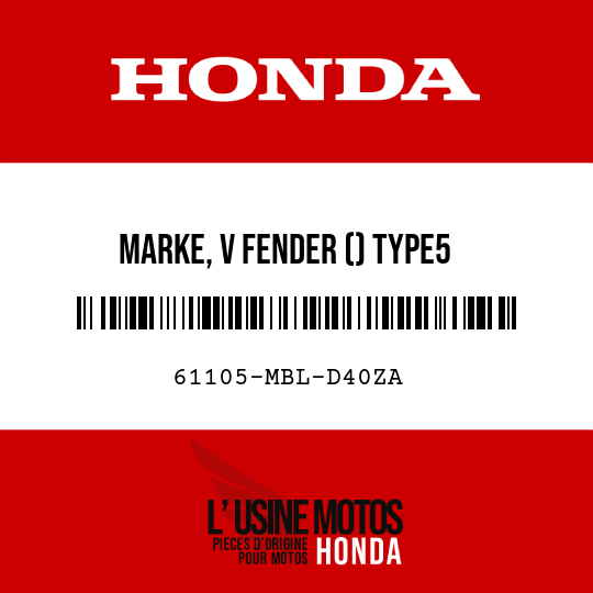 image de 61105-MBL-D40ZA MARKE, V FENDER () TYPE5