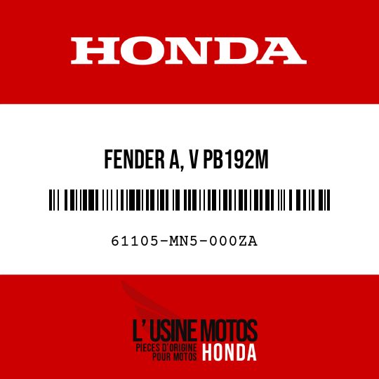 image de 61105-MN5-000ZA FENDER A, V PB192M 