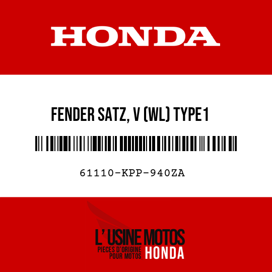 image de 61110-KPP-940ZA FENDER SATZ, V (WL) TYPE1
