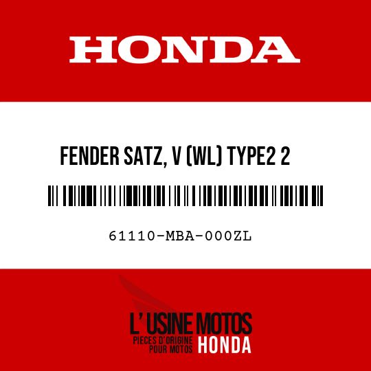 image de 61110-MBA-000ZL FENDER SATZ, V (WL) TYPE2 2