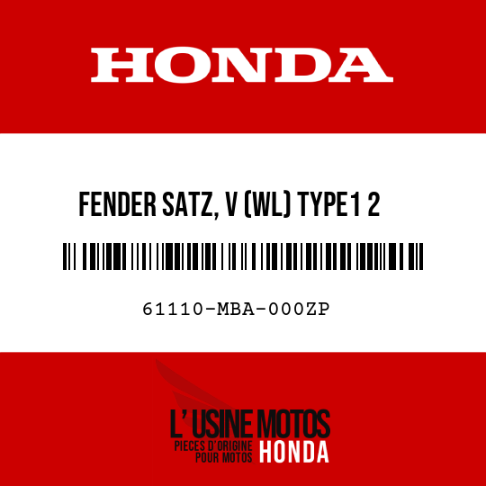 image de 61110-MBA-000ZP FENDER SATZ, V (WL) TYPE1 2