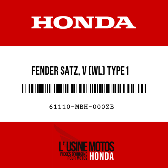 image de 61110-MBH-000ZB FENDER SATZ, V (WL) TYPE1