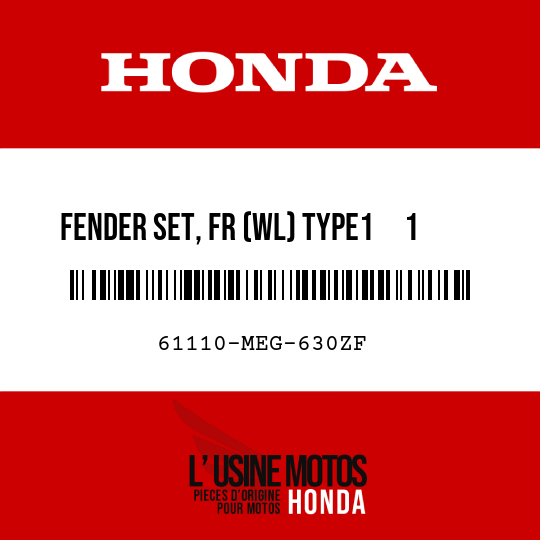 image de 61110-MEG-630ZF FENDER SET, FR (WL) TYPE1     1 (TYPE1     1 )