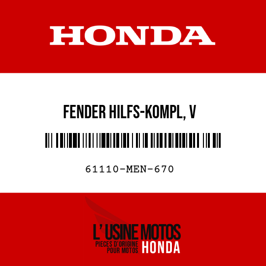 image de 61110-MEN-670 FENDER HILFS-KOMPL, V