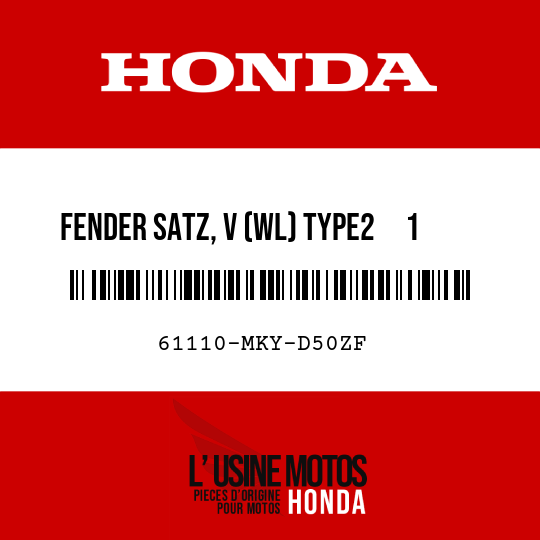 image de 61110-MKY-D50ZF FENDER SATZ, V (WL) TYPE2 1 (TYPE2 1 )