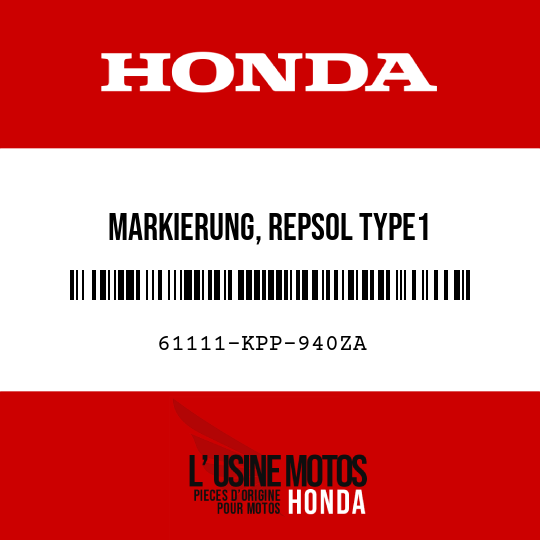 image de 61111-KPP-940ZA MARKIERUNG, REPSOL TYPE1