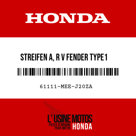 image de 61111-MEE-J20ZA STREIFEN A, R V FENDER TYPE1