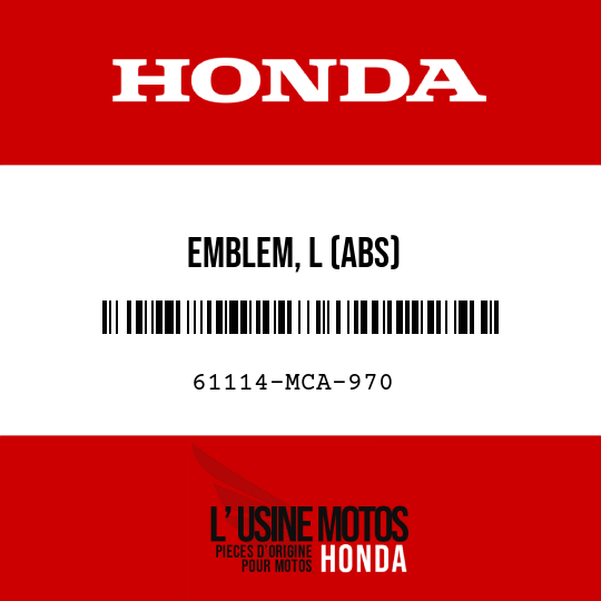 image de 61114-MCA-970 EMBLEM, L (ABS)
