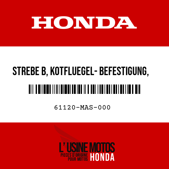 image de 61120-MAS-000 STREBE B, KOTFLUEGEL- BEFESTIGUNG, RV