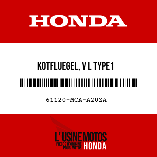 image de 61120-MCA-A20ZA KOTFLUEGEL, V L TYPE1