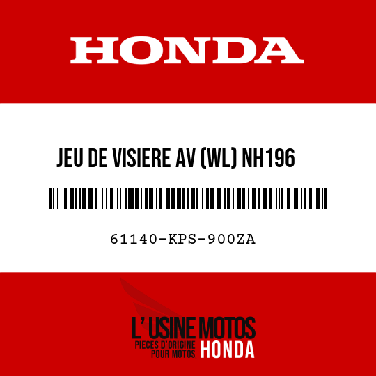 image de 61140-KPS-900ZA JEU DE VISIERE AV (WL) NH196