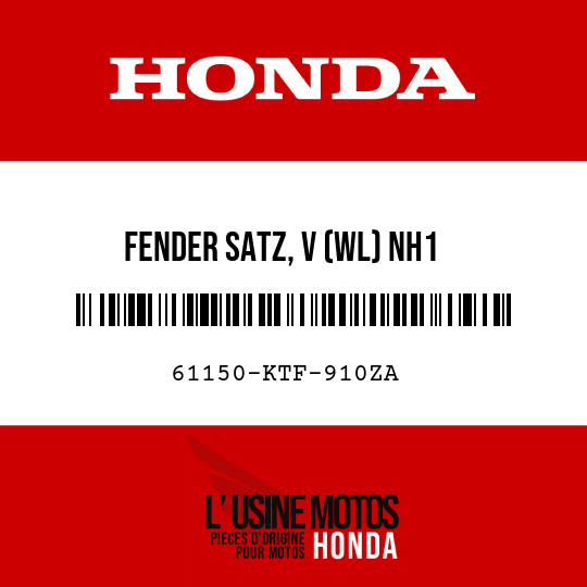 image de 61150-KTF-910ZA FENDER SATZ, V (WL) NH1