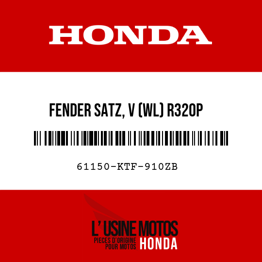 image de 61150-KTF-910ZB FENDER SATZ, V (WL) R320P