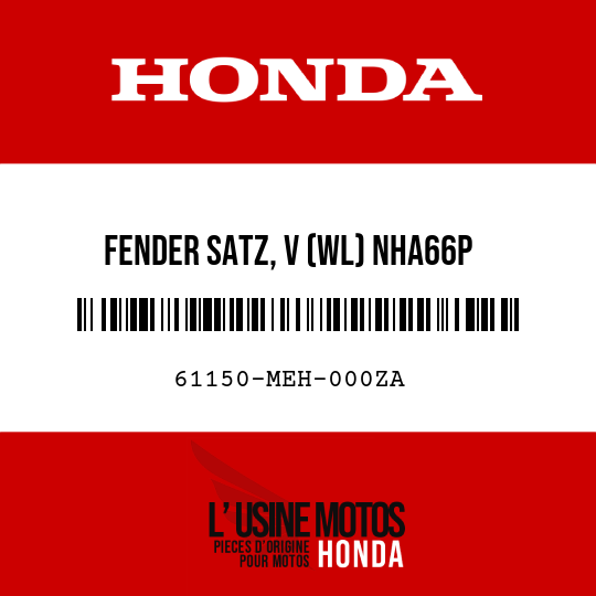 image de 61150-MEH-000ZA FENDER SATZ, V (WL) NHA66P