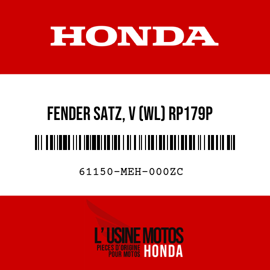 image de 61150-MEH-000ZC FENDER SATZ, V (WL) RP179P