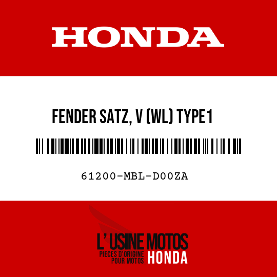 image de 61200-MBL-D00ZA FENDER SATZ, V (WL) TYPE1