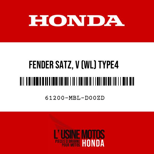 image de 61200-MBL-D00ZD FENDER SATZ, V (WL) TYPE4 