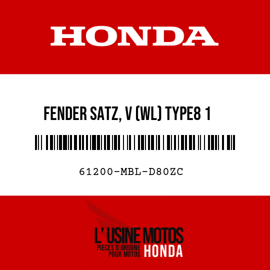 image de 61200-MBL-D80ZC FENDER SATZ, V (WL) TYPE8 1 