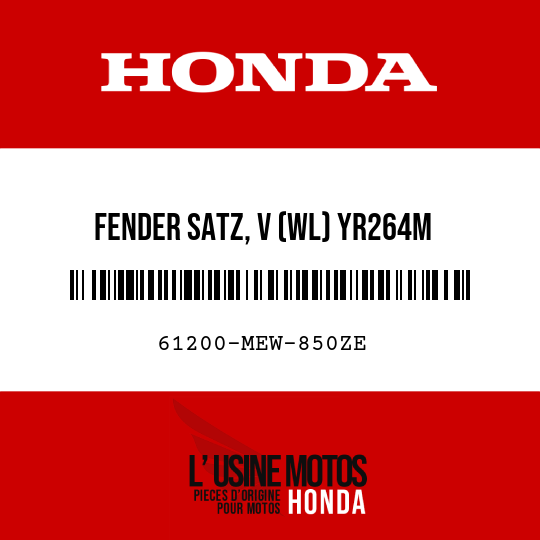 image de 61200-MEW-850ZE FENDER SATZ, V (WL) YR264M 