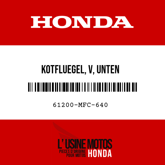 image de 61200-MFC-640 KOTFLUEGEL, V, UNTEN