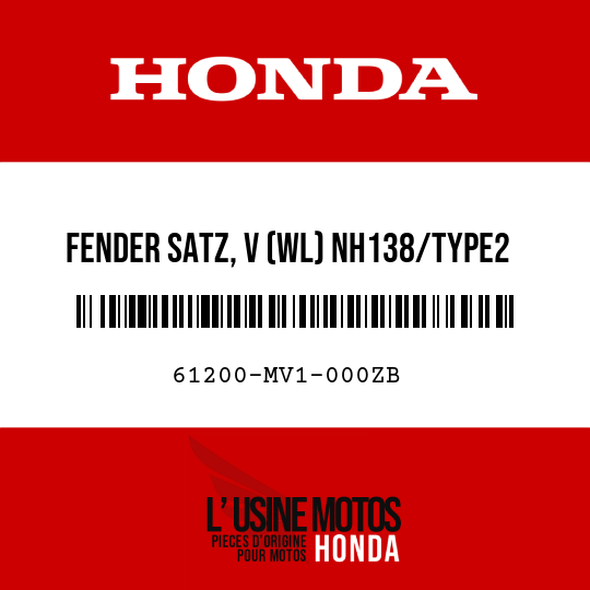 image de 61200-MV1-000ZB FENDER SATZ, V (WL) NH138/TYPE2