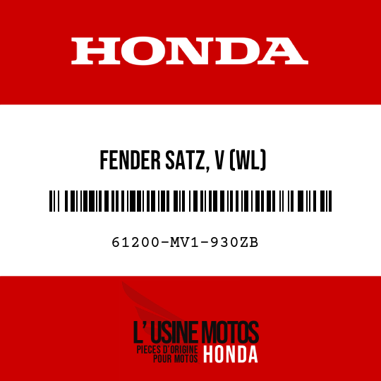 image de 61200-MV1-930ZB FENDER SATZ, V (WL)