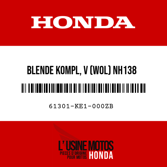 image de 61301-KE1-000ZB BLENDE KOMPL, V (WOL) NH138 
