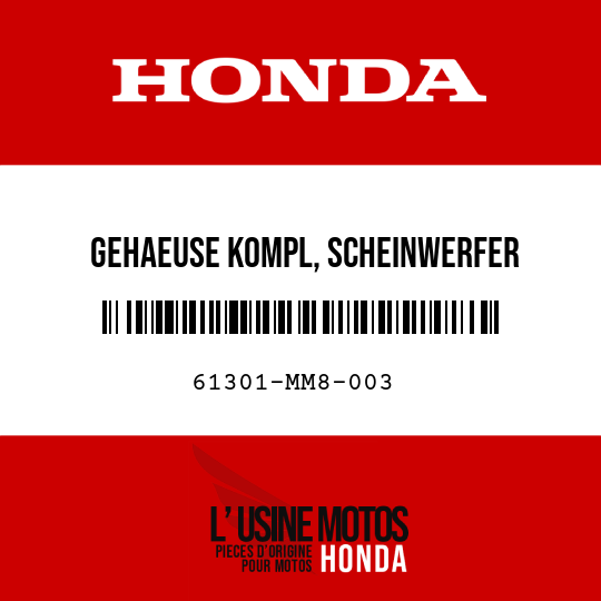 image de 61301-MM8-003 GEHAEUSE KOMPL, SCHEINWERFER