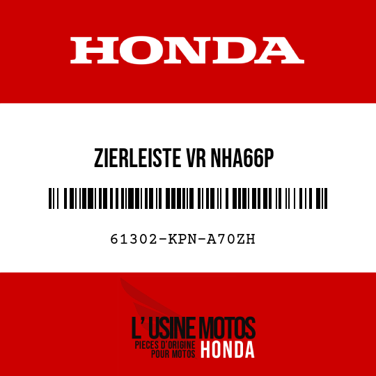 image de 61302-KPN-A70ZH ZIERLEISTE VR NHA66P