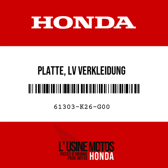 image de 61303-K26-G00 PLATTE, LV VERKLEIDUNG