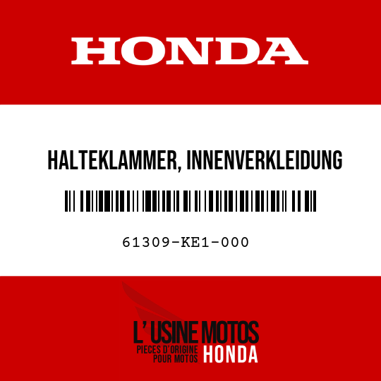 image de 61309-KE1-000 HALTEKLAMMER, INNENVERKLEIDUNG