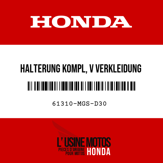image de 61310-MGS-D30 HALTERUNG KOMPL, V VERKLEIDUNG