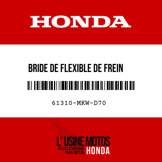 image de 61310-MKW-D70 BRIDE DE FLEXIBLE DE FREIN
