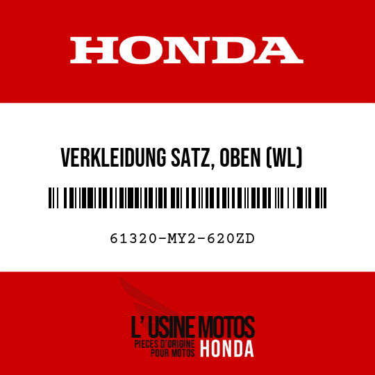 image de 61320-MY2-620ZD VERKLEIDUNG SATZ, OBEN (WL)