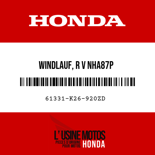 image de 61331-K26-920ZD WINDLAUF, R V NHA87P