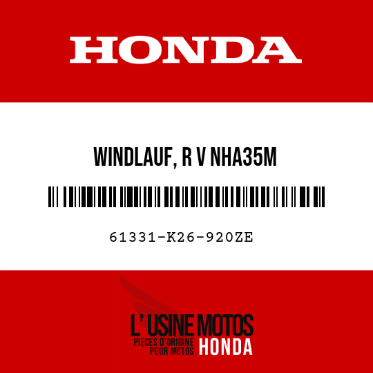 image de 61331-K26-920ZE WINDLAUF, R V NHA35M