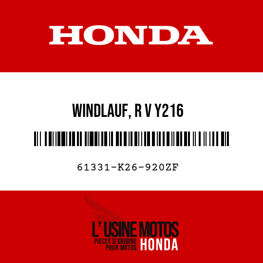 image de 61331-K26-920ZF WINDLAUF, R V Y216