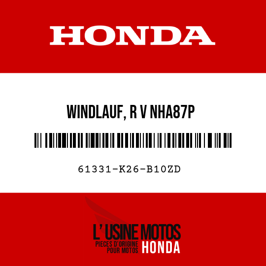 image de 61331-K26-B10ZD WINDLAUF, R V NHA87P