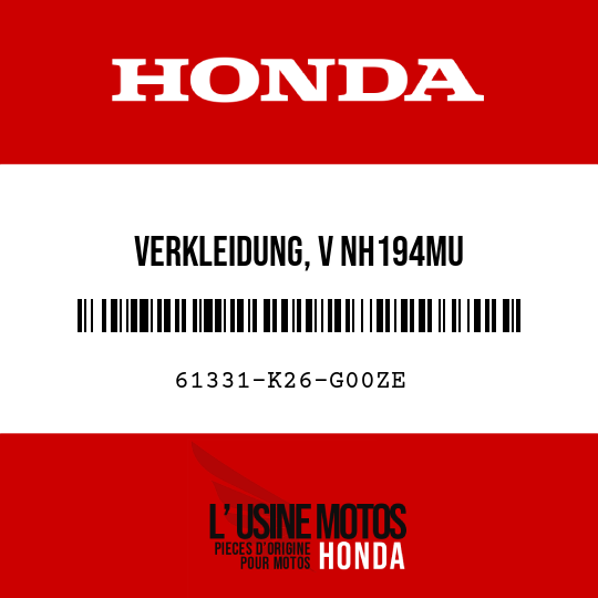 image de 61331-K26-G00ZE VERKLEIDUNG, V NH194MU