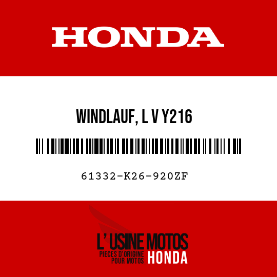 image de 61332-K26-920ZF WINDLAUF, L V Y216