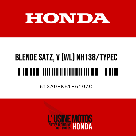 image de 613A0-KE1-610ZC BLENDE SATZ, V (WL) NH138/TYPEC 