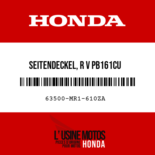 image de 63500-MR1-610ZA SEITENDECKEL, R V PB161CU 