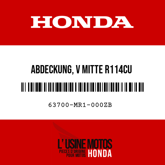 image de 63700-MR1-000ZB ABDECKUNG, V MITTE R114CU 