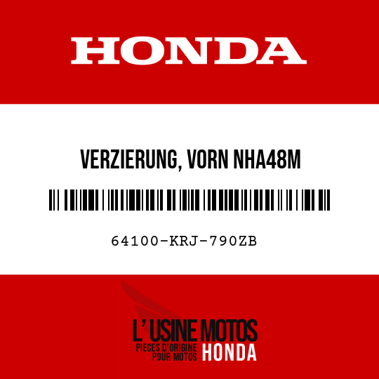 image de 64100-KRJ-790ZB VERZIERUNG, VORN NHA48M 